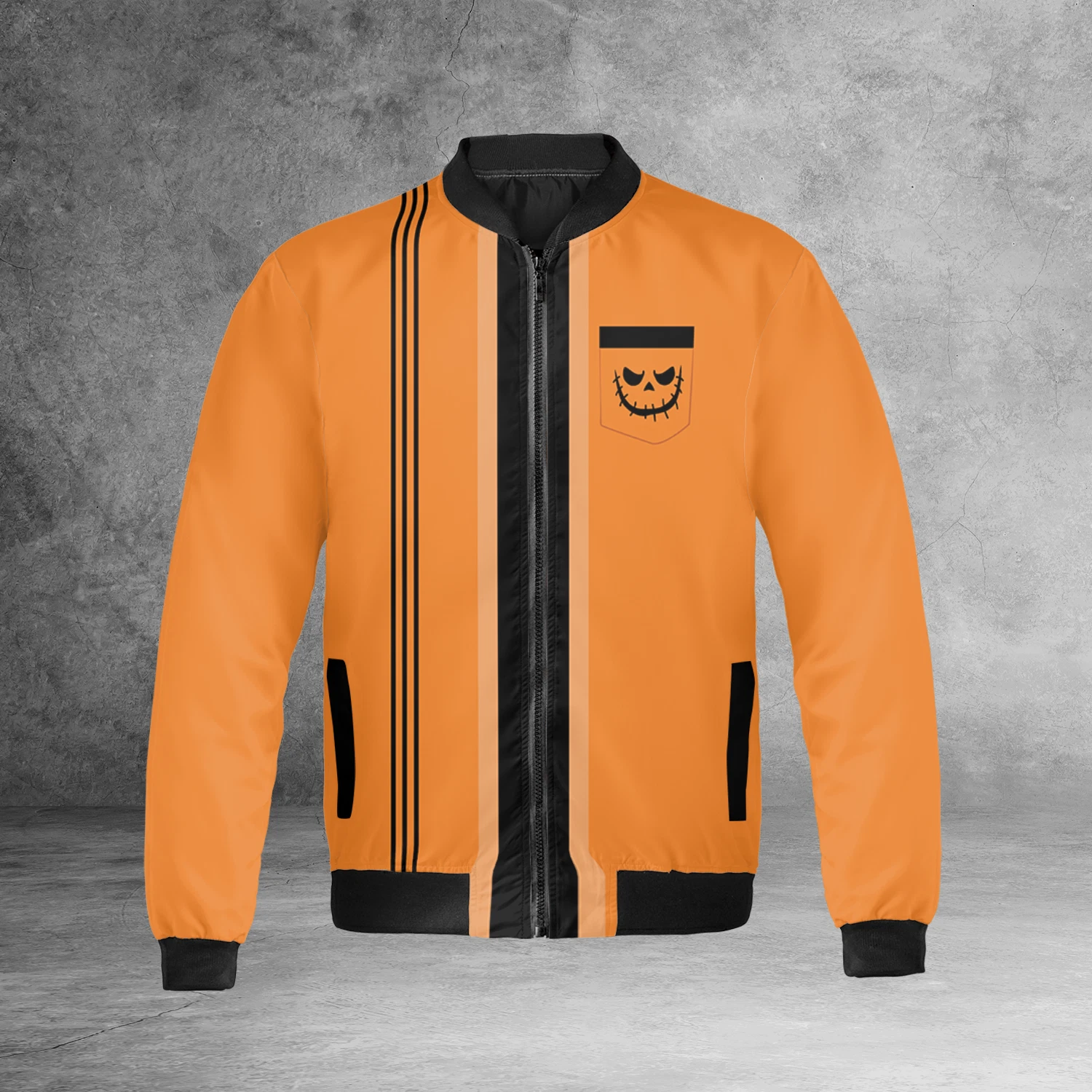 Bowling Ball Bowler Jack O Lantern Pumpkin Costume Jack Skellington Face Jacket