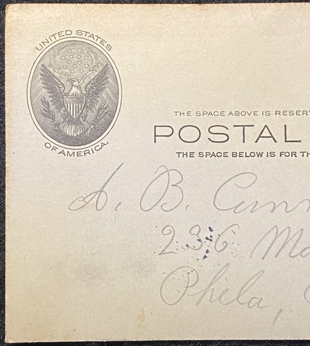 1905 *A. B. CUNNINGHAM & CO.* ((TOBACCO CO.)) STANWICK, N. J. UX18 POSTAL CARD! - Picture 7 of 12