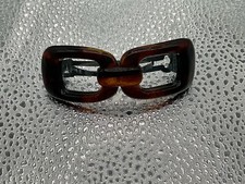 VTG MADE IN FRANCE FAUX TORTOISE SHELL LUCITE HAIR BARRETTE