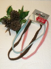 Scunci No-slip Grip Flat Headwraps 3 Pack Pink Sky Blue Brown NIP