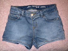 Cat Jack Girls Shorts , Girls Medium 7 / 8, Medium Blue , Stretch Adjustable