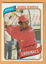 George Hendrick St. Louis Cardinals 1980 Topps #350 12L