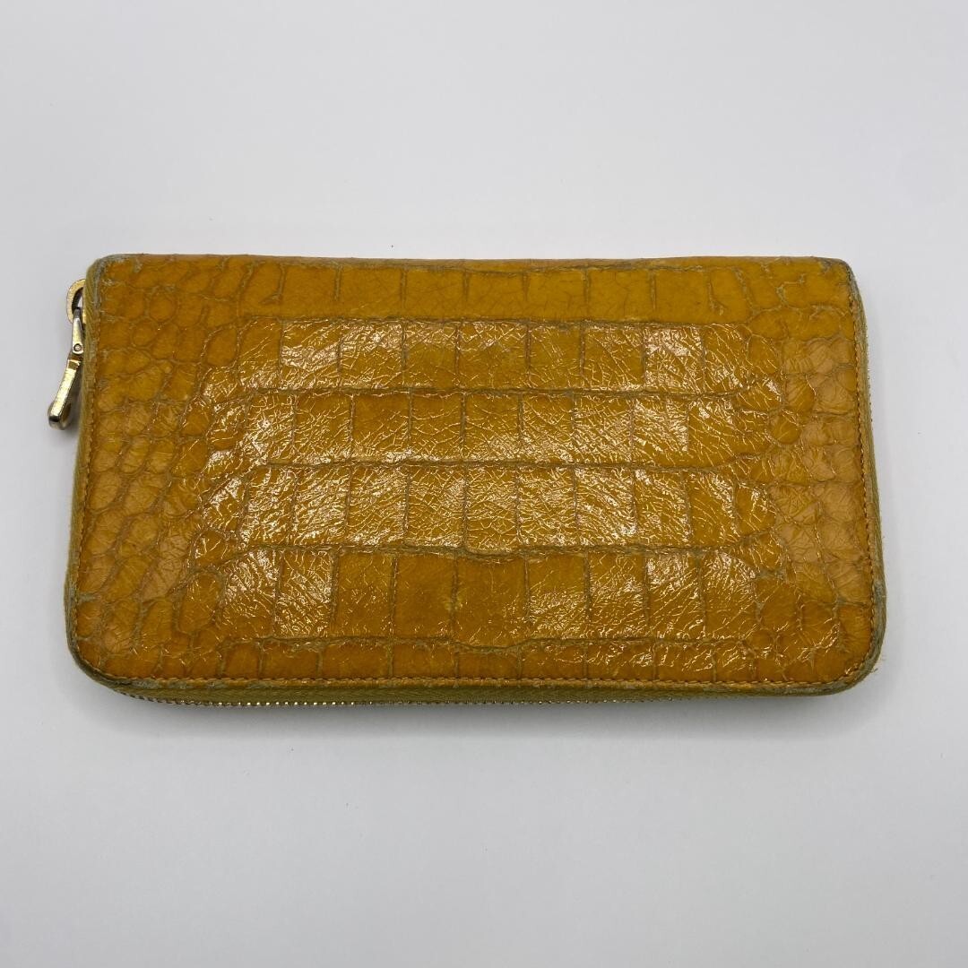 Miu Miu bifold wallet with round zipper leather in yellow | eBay