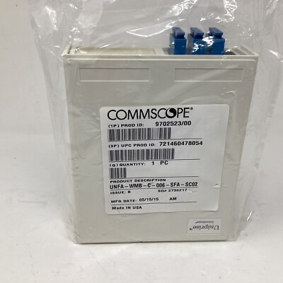 CommScope UNFA-WMB-C-006-SFA-SCO2 6-Port Fiber Patch Panel Encl 9702523/00