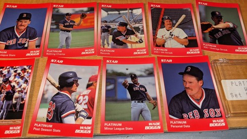 Wade Boggs Boston Red Sox 1990 Star Platinum 9 Card Set 0302/1000 - Picture 5 of 7