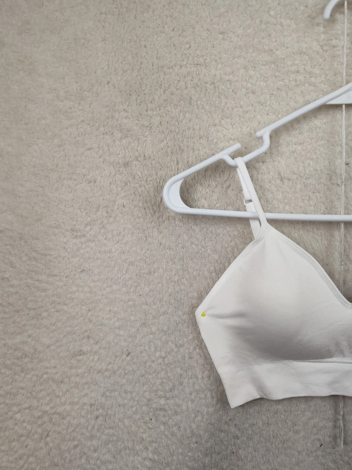 Sujetador para mujer DKNY grande blanco mezcla de nailon correa ajustable inalámbrica ajuste cómodo Foto 2 de 4