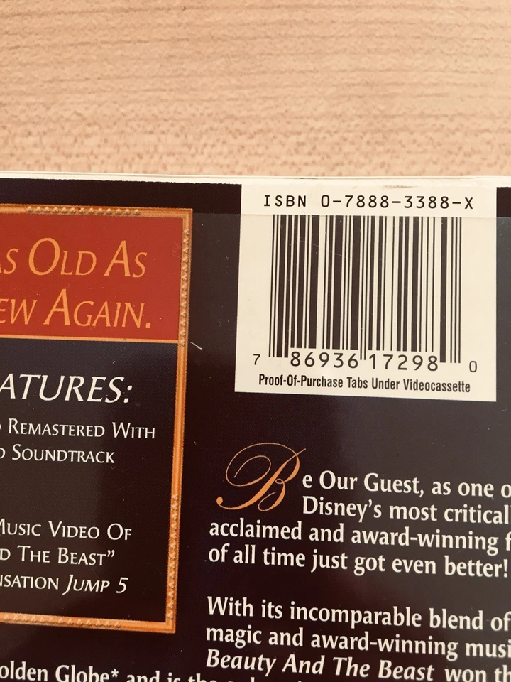 Beauty And The Beast Black Platinum Edition Special Edition VHS - Image 3 of 4