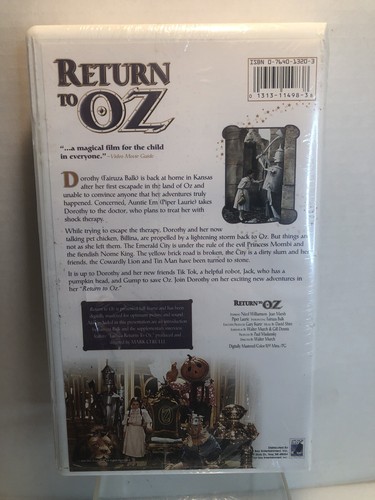 Sealed Return to Oz VHS Clamshell Fairuza Balk 2000 Anchor Bay Anniversary Ed - Picture 2 of 6