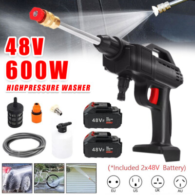 Für Auto Akku Hochdruckreiniger 24V/48V Mobiler Hochdruck Sprühwasserpistole DE