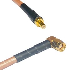 RG400 SMB MALE to RP-SMA MALE ANGLE RF Cable FAST-SHIP LOT