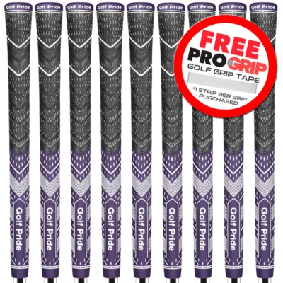 GOLF PRIDE MCC PLUS4 TEAMS STANDARDGRIFF/LILA/WEISS *MEHRFACH KAUFEN* + KOSTENLOSES BAND