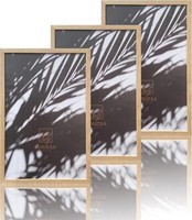 Bilderrahmen 40X60Cm Holz Natur Fotorahmen Eiche 3Er Set Acrylglas