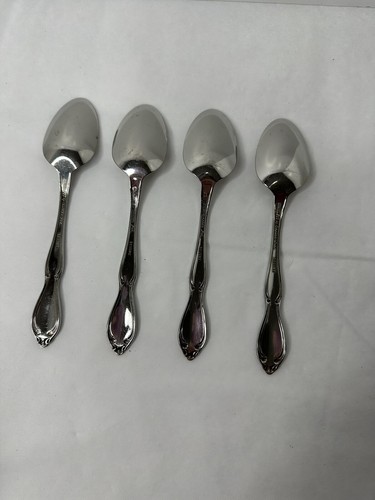 Stainless By Oneida Limited Deluxe Flatware 4 Dinner Spoons - Picture 2 of 3