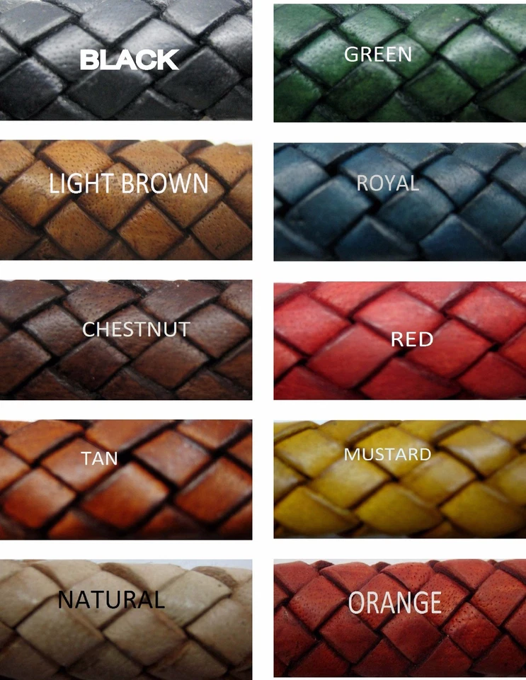 sterling silver 925 magnatic clasps w/braided Italian leather bracelet men/women - Image 4 of 4