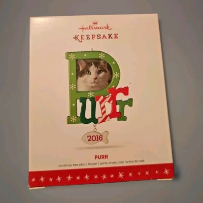 NIB Hallmark Keepsake Collectible Kitty Cat Photo Frame Christmas Ornament 2016
