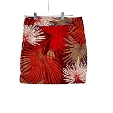 Gap Vintage Skirt Womens Size 10 Floral Tropical 90s Retro Cotton Side Zip