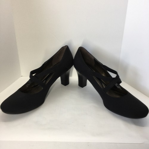 Naturalizer Women’s Black Fabric Mary Jane Pumps Shoes Size 9WW Cosplay Theatre - Picture 3 of 12