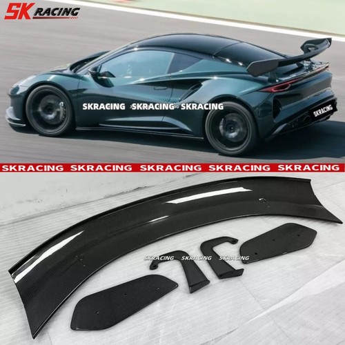 Dry Carbon Fiber Rear Trunk Lid Spoiler Wing GT4 Style Fits Lotus Emira 2023-24 - Foto 1 di 16
