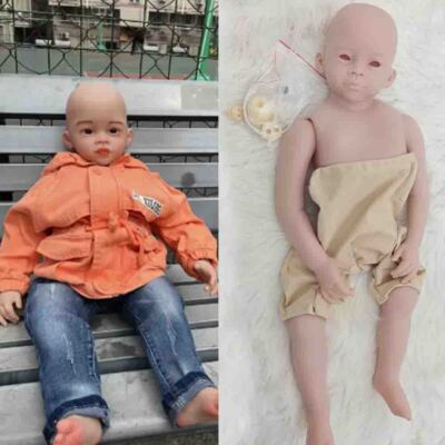 30'' Reborn Baby Doll Unpainted Kit DIY Part Toddler+ Cloth Body Eye Xmas Gift