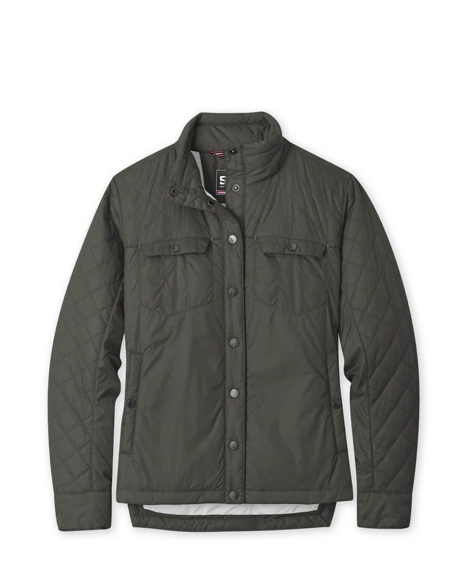 Stio Women's Skycrest Insulated Snap Shirt In Raven Size XXL New