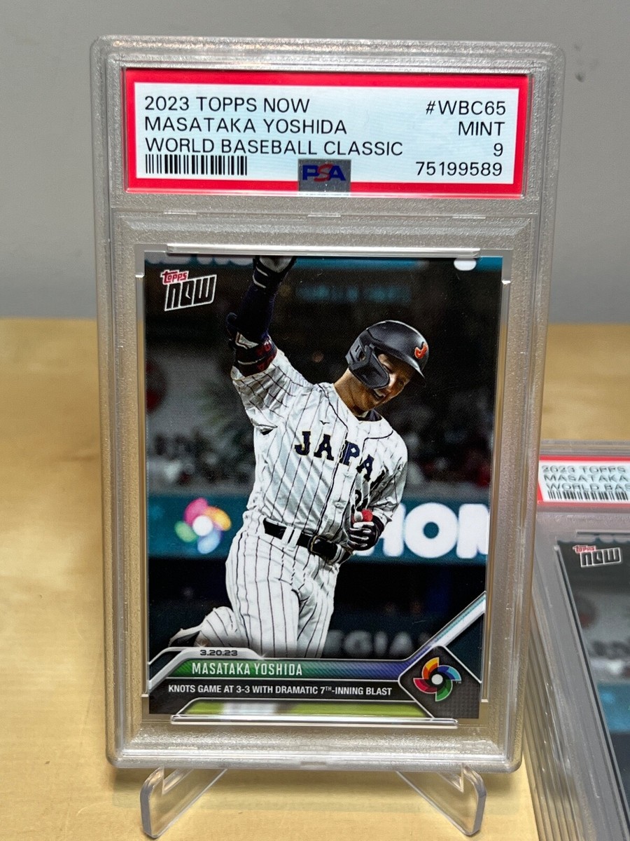 ゲームセンター・ゲームカード Topps Now Masataka Yoshida RC PSA WBC MASATAKA YOSHIDA 2023 TOPPS NOW WBC DRAMATIC HR #WBC-65 JAPAN QTY