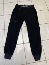 FIGS NEW Black TECHNICAL COLLECTION ZAMORA Jogger Scrub Pants Sz XXS