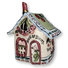 House Of Beauty Heather Goldminc Ceramic Tea Light Votive Blue Sky Corp. 2002