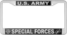 Us Army Special Forces High Quality Metal License Plate Frame - Made In The Usa
