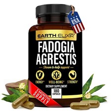 Earth Elixir Fadogia Agrestis Supplement 1000mg (180 Capsules) - Made In USA
