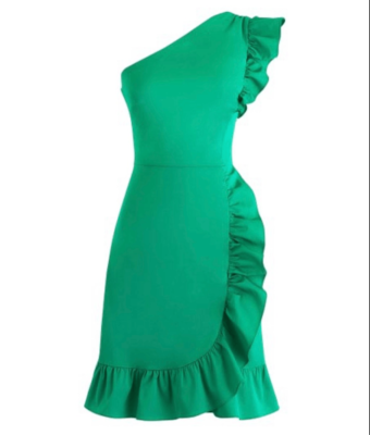 strapless open back dress Chi Chi London One Shoulder Cut Out Mini Dress in Red