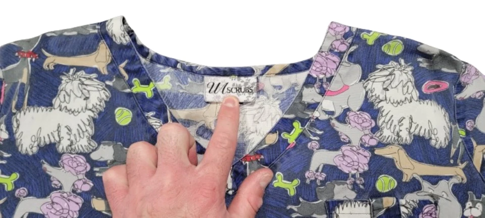 ¡Exfoliantes grandes azules UA para perros lindos con bolsillos! Foto 3 de 3