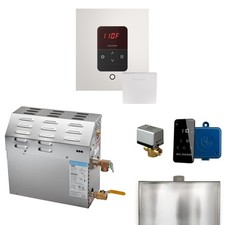 MS 12 kW 12000 W Steam Generator Pkg w/square iTempo Control in White