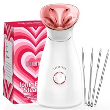 Colorfarm Facial Steamer with Nano Ionic Steam for Deep Cleaning Home Spa