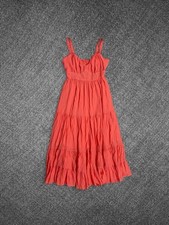 Coral Cutout Back Tiered Maxi Dress Size M