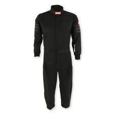 Racing Driver Fire Suit One Piece Single Layer SFI 3.2A/ 1 Black Junior X-Lar...