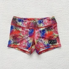Fleo Red Barbella Leaf Crossfit Shorts, 3.25" Inseam