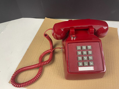 Red Telephone Touch Tone Push Button ~ Bittel Excellent Shape