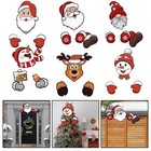 Eye Catching Santa Reindeer Gnomes and Snowman Christmas Fence Decoration