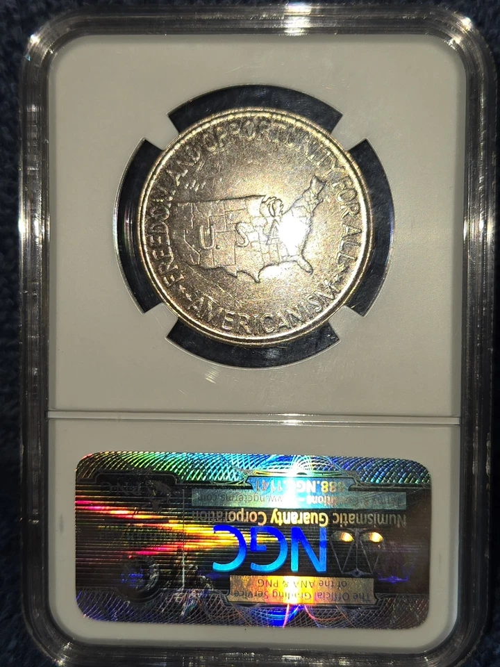 1952 Washington/Carver  Commemorative Half Dollar*NGC *Ms-65*HIGH GRADE*TONED* - Image 4 of 4