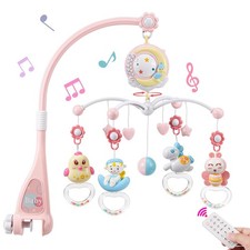 Baby Musical Crib Mobile for Bassinet with Projector and Night Light,150 Musi...