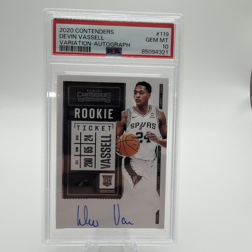 2020-21 Panini Contenders Devin Vassell Rookie Ticket Auto Variation #119 PSA 10