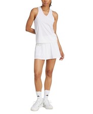 adidas Women's Club Wavy-Print Tennis Mini Skort White M