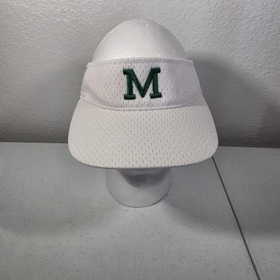 Richardson 740 Pro Mesh Visor in white, ''M'' embroidered block letter. OSFM