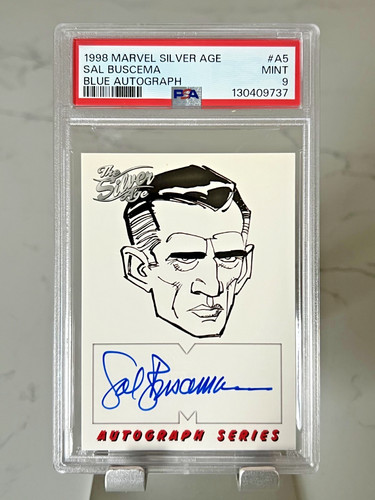1998 SkyBox Marvel The Silver Age Sal Buscema Auto Card #A5 PSA 9 Mint 💎 POP 2