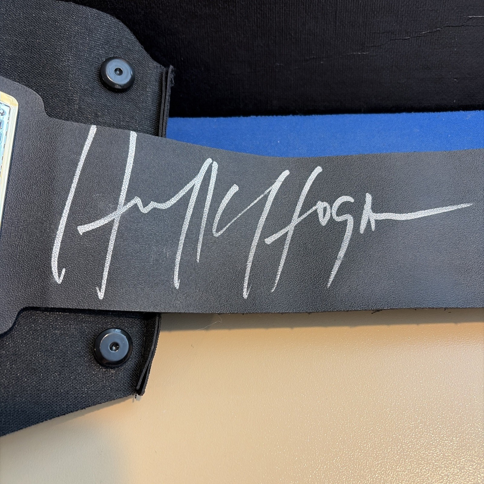 Vintage WWE WWF Hulk Hogan Autographed JSA Certified Toy WWE Championship Belt