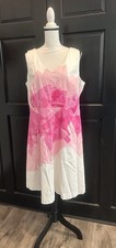 Lela Rose For Lane Bryant Dress Size 16 White With Pink Flower