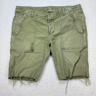 VTG American Eagle Outfitters cut off shorts womens 8 utility Green Distressed