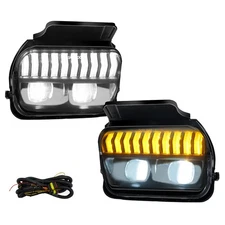 LED Fog Lights Bumper Driving Lamps + DRL For 03-2007 Chevy Silverado Avalanche