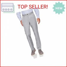Amazon Essentials Men's Slim-Fit Flat-Front Dress Pant, Light Grey, 36W x 33L