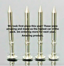 Polished Grooved Axles for Pinewood Derby Cars